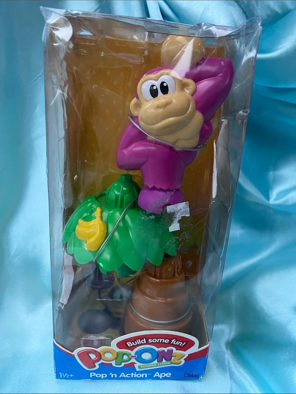 Fisher-Price Pop-Onz Pop 'n Action Ape Toy - vintage